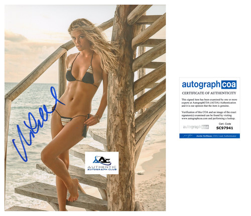 Nina agdal autografo firmato - nina,