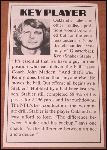 1976 ken stabler rivista - 1976,